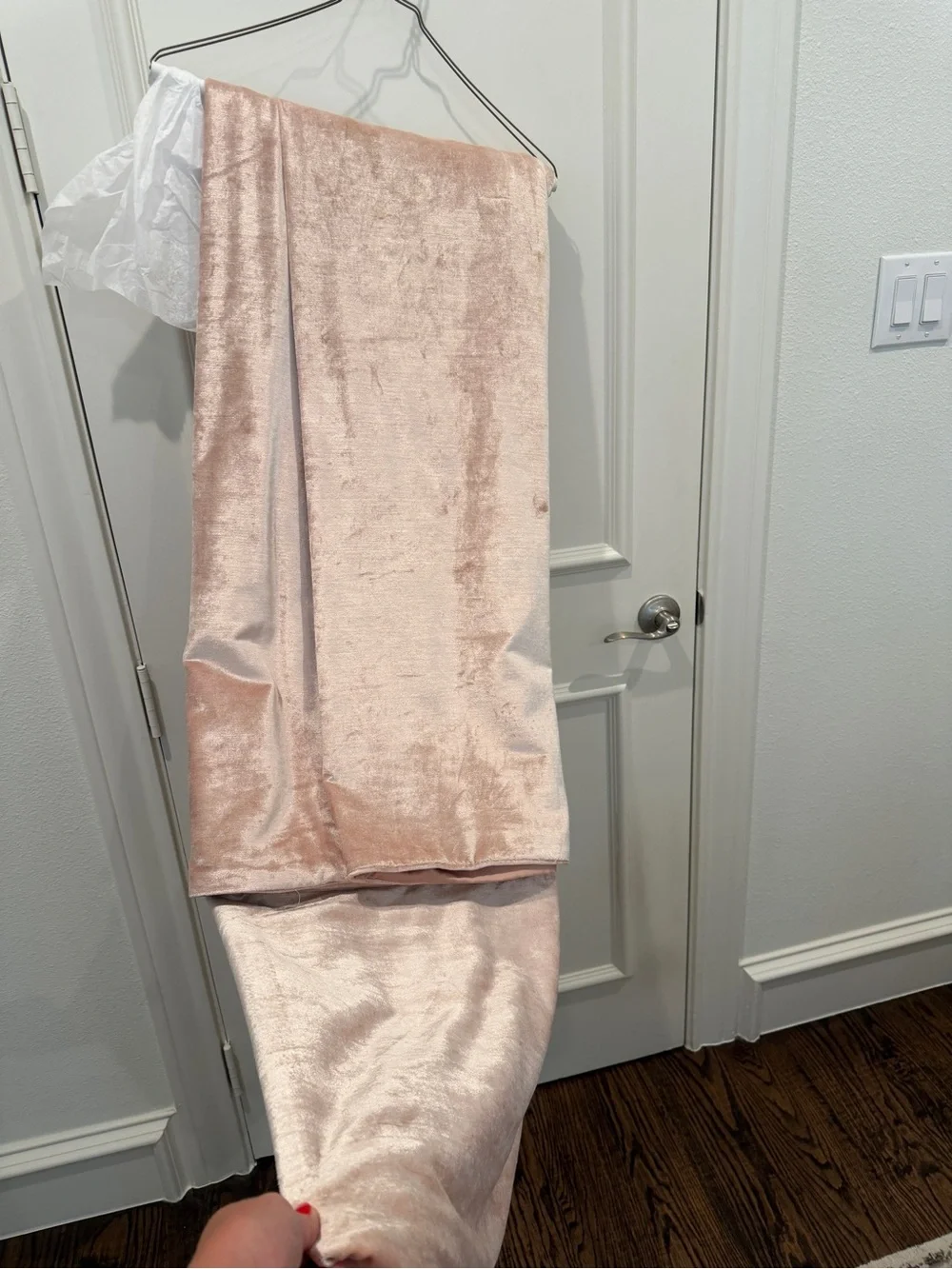 Luxurious Velvet Duvet Cover in Blush Pink w/ shams